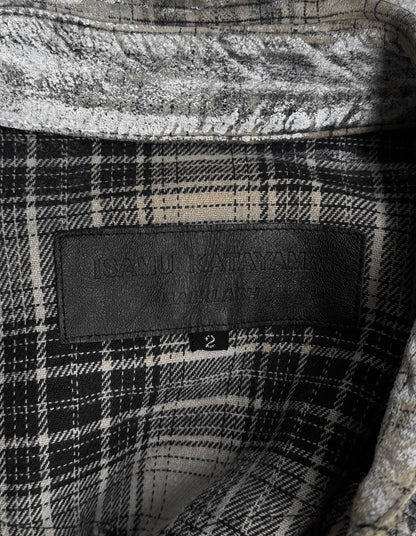 Isamu Katayama “BACKLASH” SS15 Pig Leather Trim Studded Western Shirt