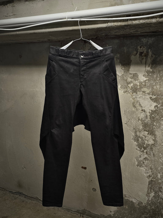 Gareth Pugh AW10-11 Back Skirt Layered Waxed Skinny Denim