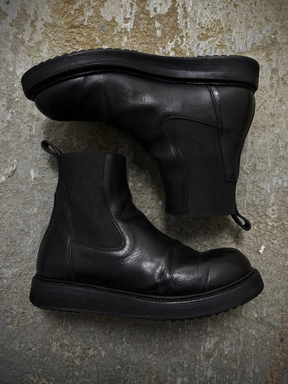 Rick Owens AW20 "PERFORMA" Calf Leather Elastic Creeper Chelsea Boots | Archive Fashion Toronto