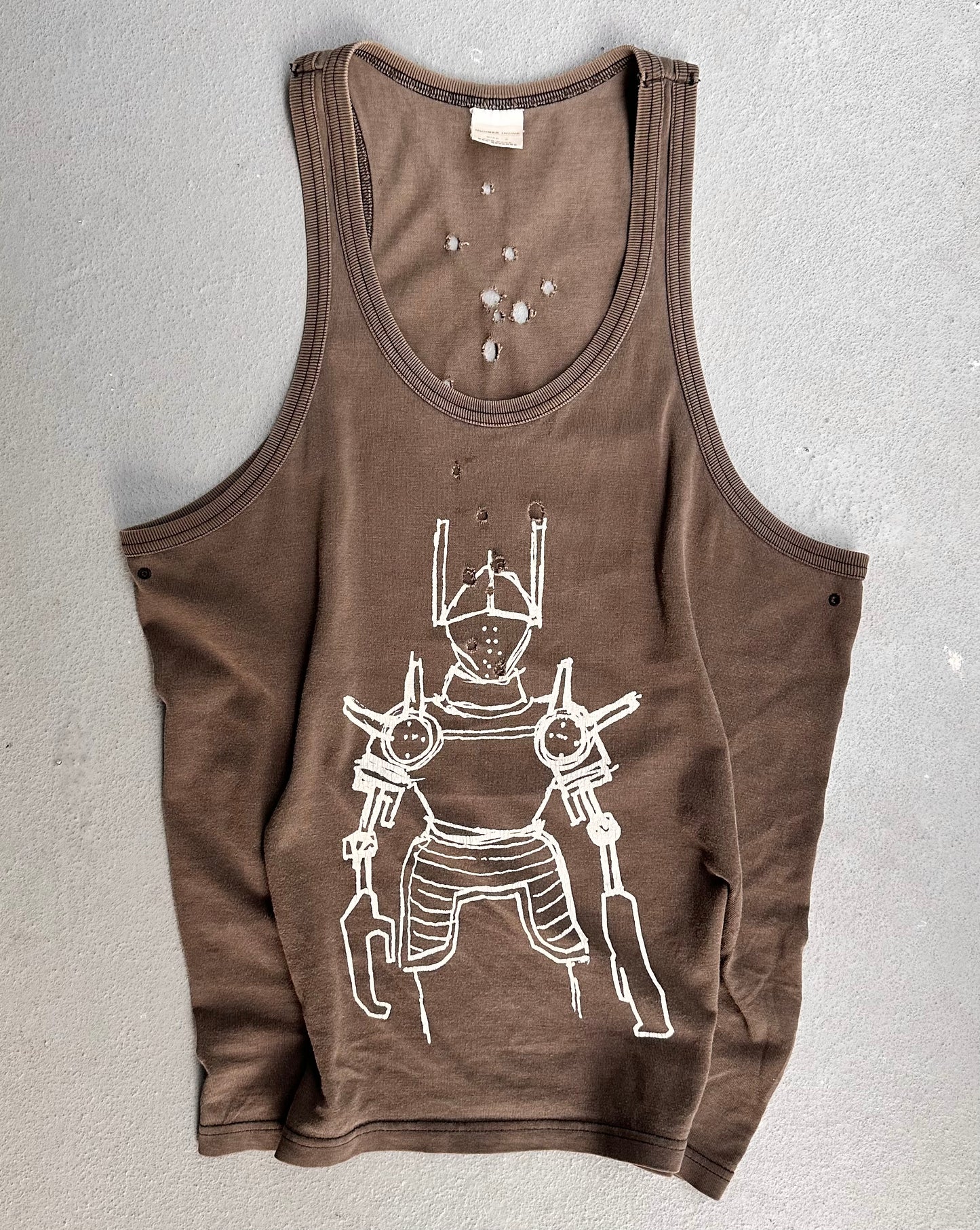 Number (N)ine SS01 “Time Migration” ‘Knight’ Bullet Holes Tank-Top