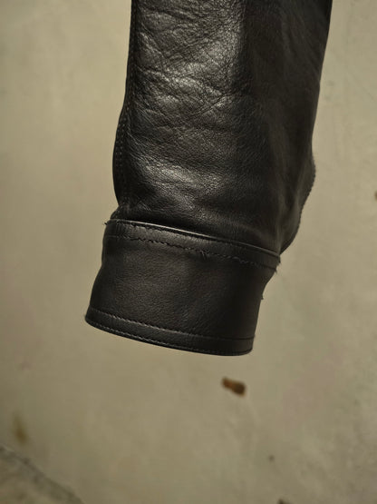 Rick Owens SS18 "DIRT" 'Little Joe' Cropped Calf Leather Jacket