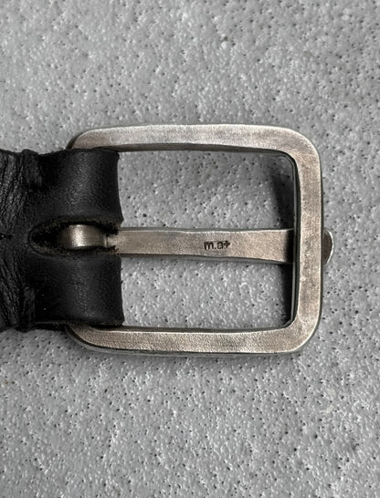m.a+ by Maurizio Amadei ‘EQ2C-SPO 3.0’ Calfskin Leather Silver Cross Belt