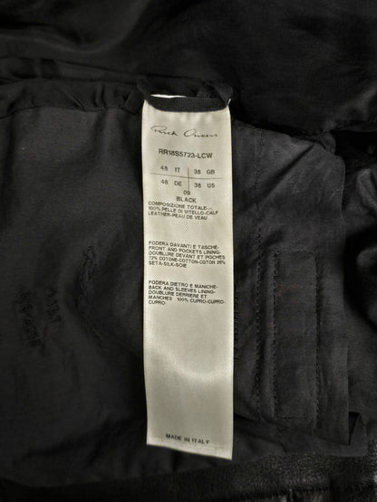 Rick Owens SS18 "DIRT" 'Little Joe' Cropped Calf Leather Jacket