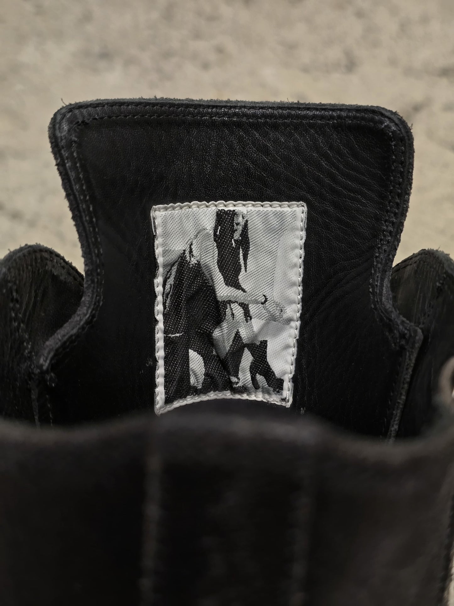 Rick Owens AW12 “MOUNTAIN” Reverse Cow Leather High Top Ramones Sneakers