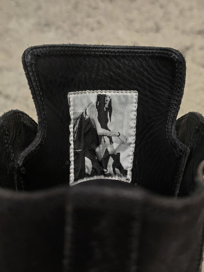 Rick Owens AW12 “MOUNTAIN” Reverse Cow Leather High Top Ramones Sneakers