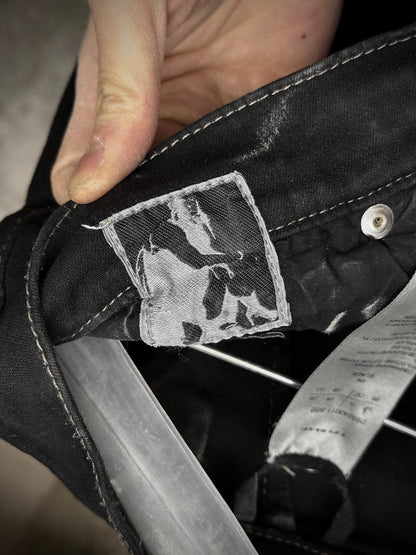 Rick Owens DRKSHDW AW21 "GETHSEMANE" 'BOLANS BOOTCUT' Waxed Flare Denim