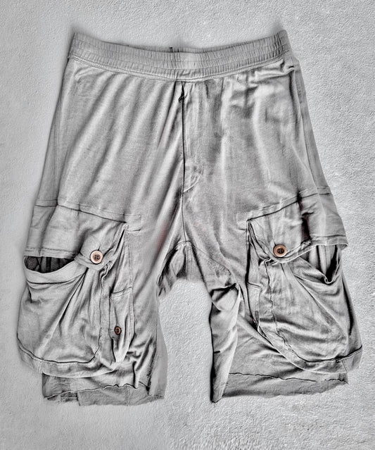 Julius_7 SS09 “Insanity In Industrial Inc. #3 : CANON_1 THE POSSESSED” Silk-blend Gasmask Cargo Shorts