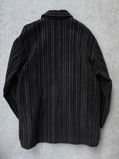 Yohji Yamamoto POUR HOMME AW96 Velvet Stripe Corduroy Oversized Coat detail | DRIEW GARMENTS