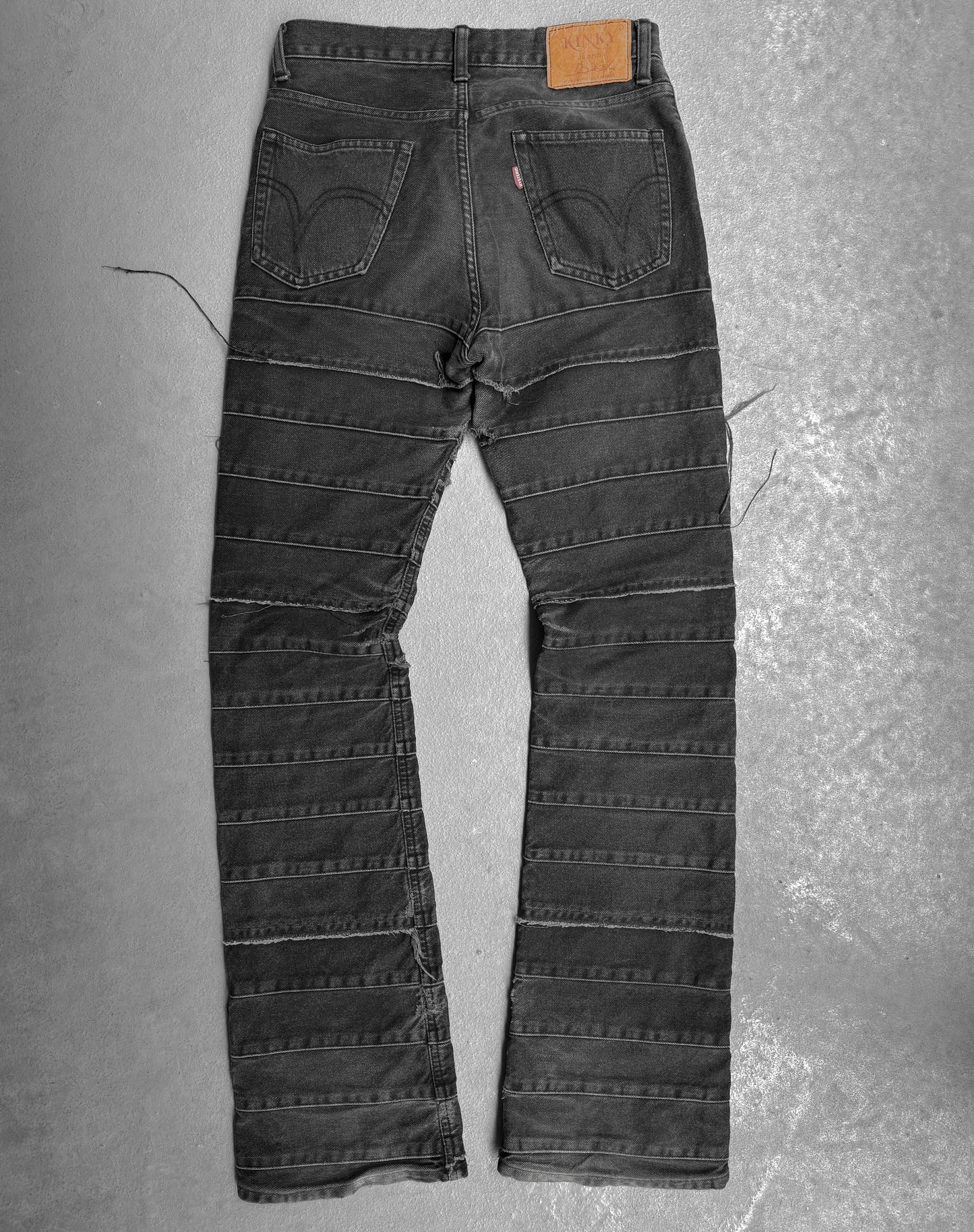 Hysteric Glamour Early 00s ‘K*nky’ Grey Flare Hagi Denim