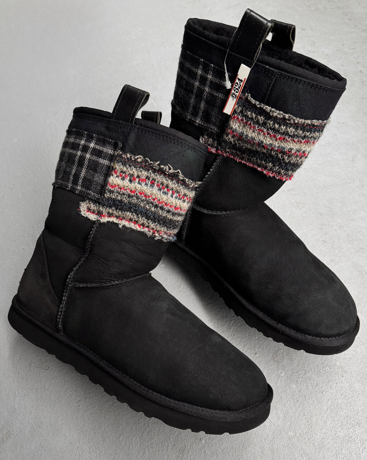UGG men’s patchwork cold weather waterproof boots SOLD? Junya Watanabe eYe AW13 Patchwork Plaid Ugg Boots  main image 2