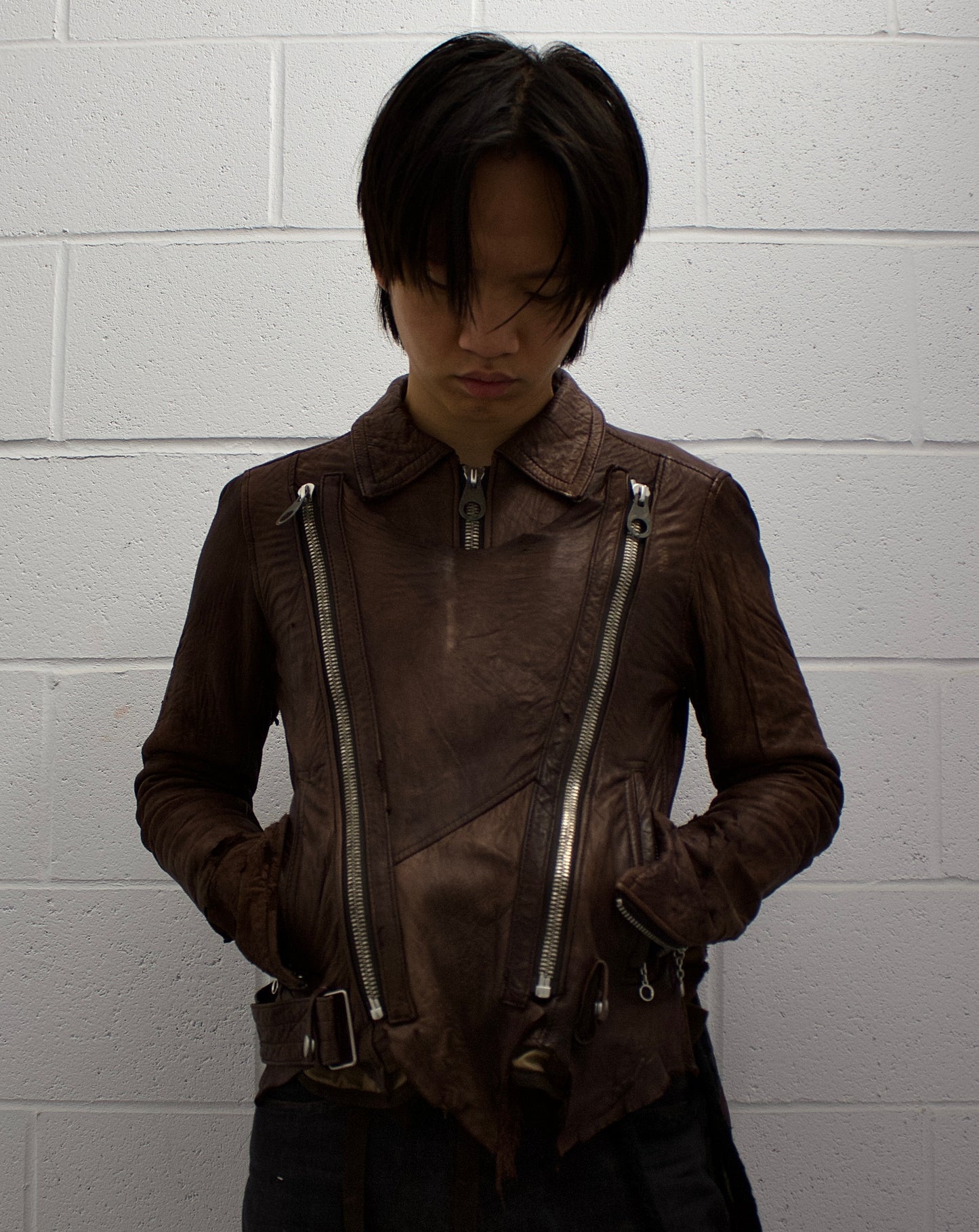 MiharaYasuhiro AW03 Distressed Sheepskin Leather Jacket