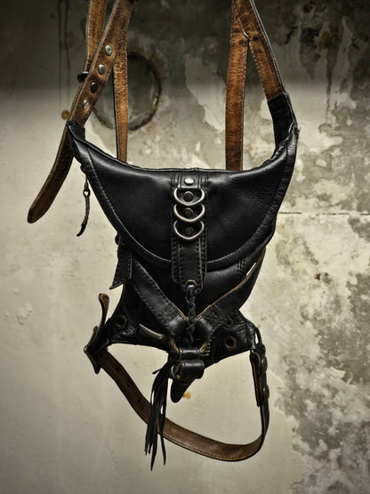 14thAddiction Early 00s Embellished Lamb Leather Belt Pouch detail | DRIEW GARMENTS