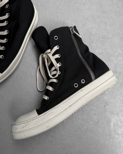 Rick Owens DRKSHDW AW23 “LUXOR” Pentagram Embroidered Nylon Canvas Ramones Sneakers