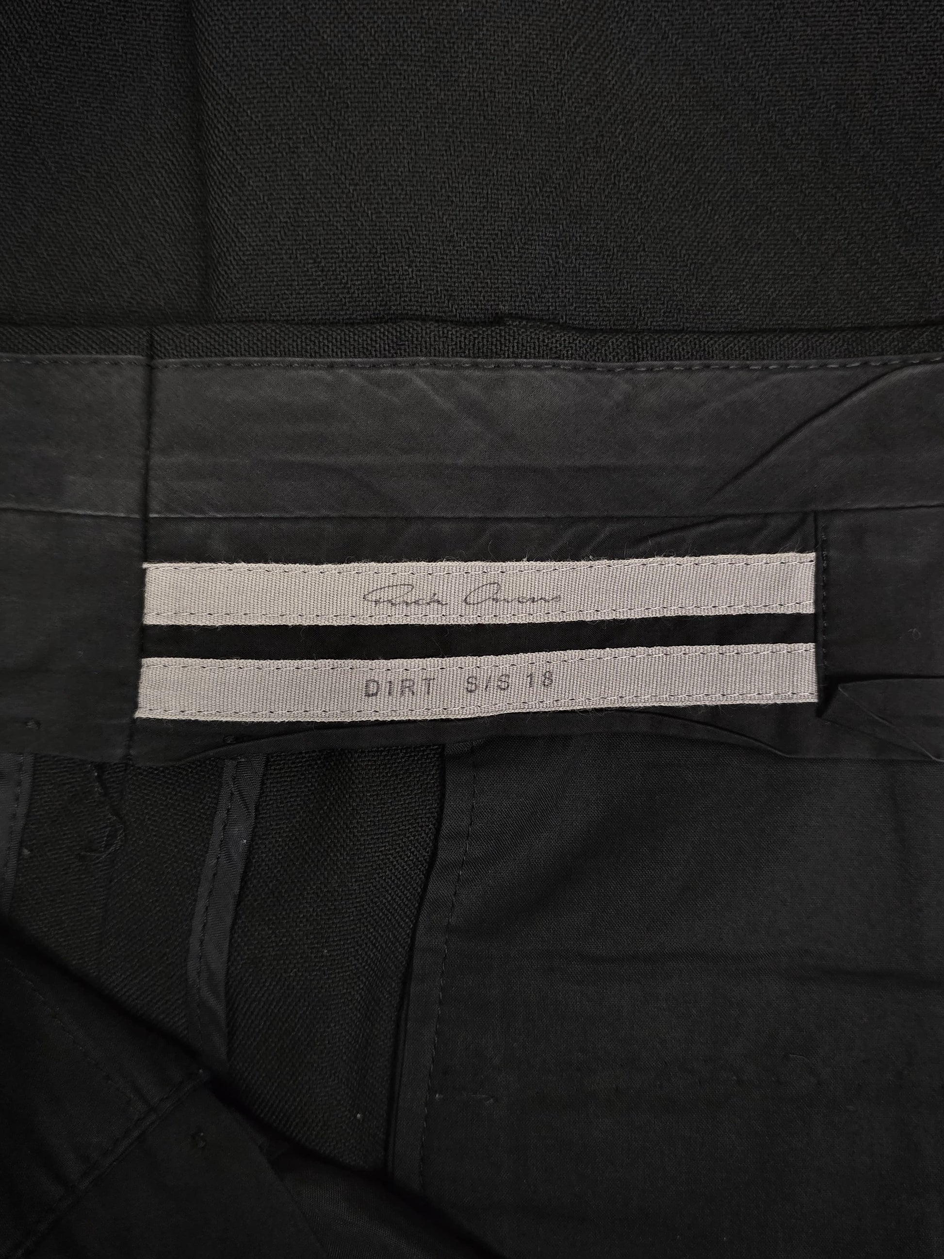 Rick Owens SS18 "DIRT" Drop-crotch Virgin Wool Wide Trousers detail | DRIEW GARMENTS