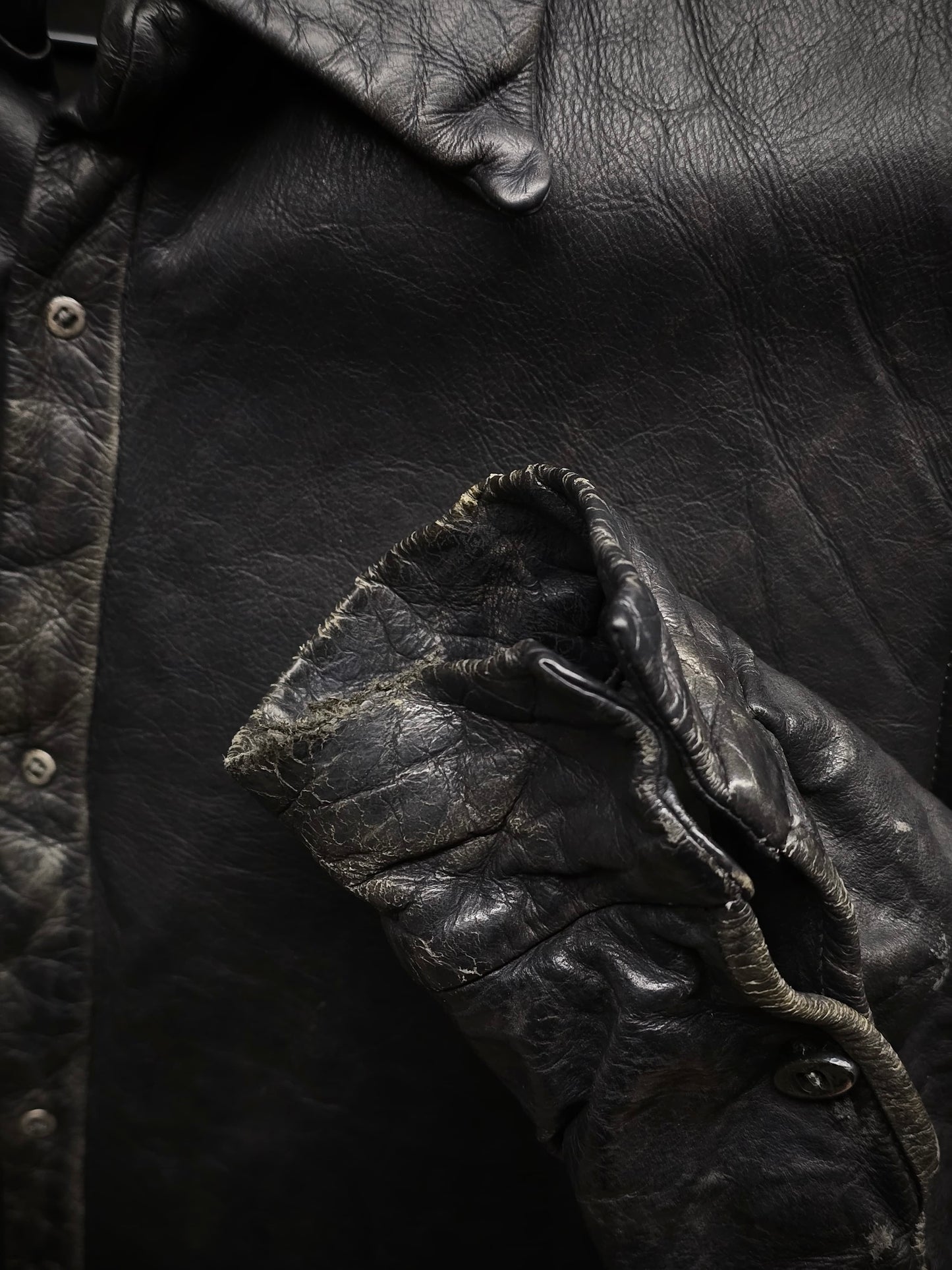 Carpe Diem AW02 "The Last Scene" Washable Cowhide Leather Shirt