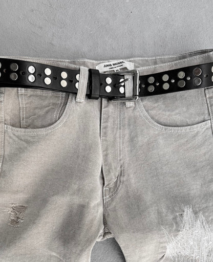 Custom 2-metres Long Cow Leather Studded Belt