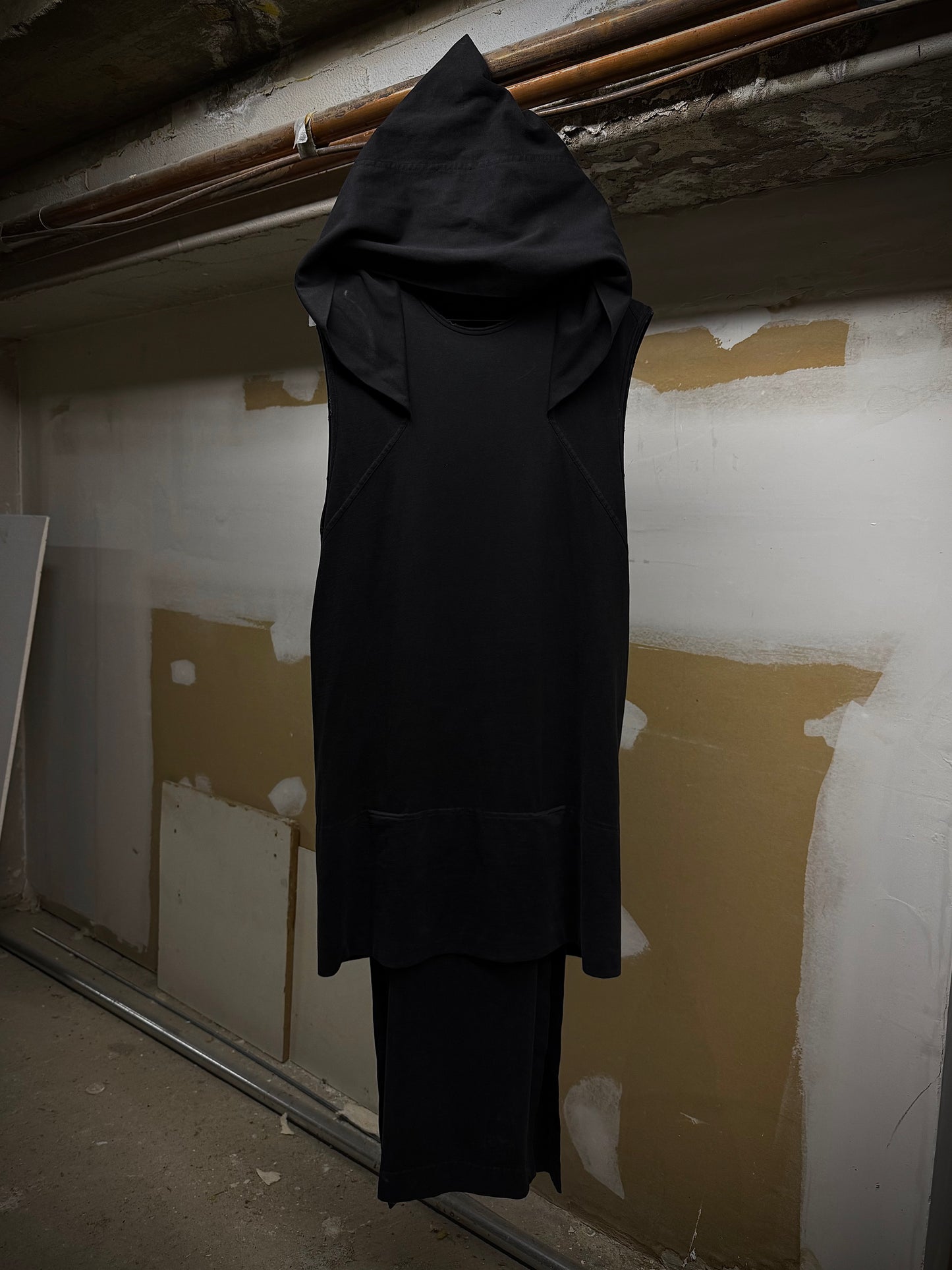 Rick Owens DRKSHDW AW12 "MOUNTAIN" Druid Hood Long Flap Tank Top | Archive Fashion Toronto