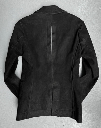Isaac Sellam: “Experience” Calfskin Suede Leather Pionnier Spine Jacket
