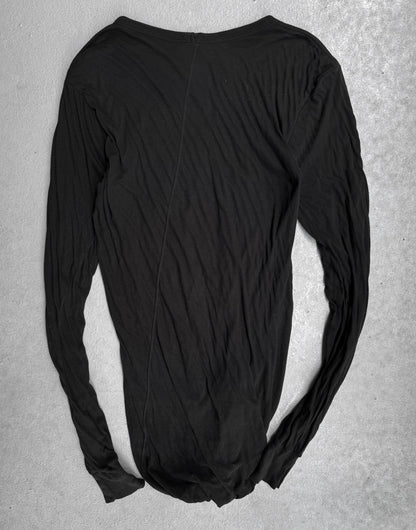 Rick Owens SS23 “EDFU” Black Double-layered Long-sleeves