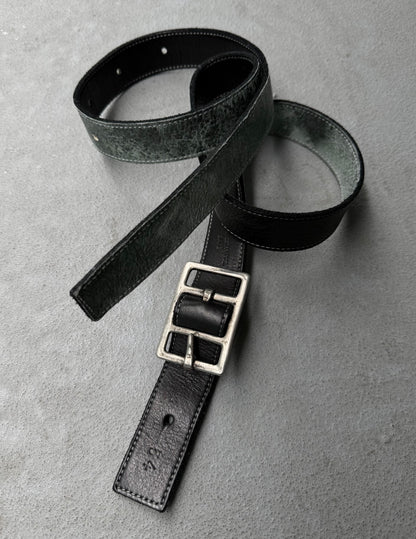 Carol Christian Poell 'AM/2623-IN PABER-PTC/10' Twisted Tonneau Paper Dart Bison Leather Belt