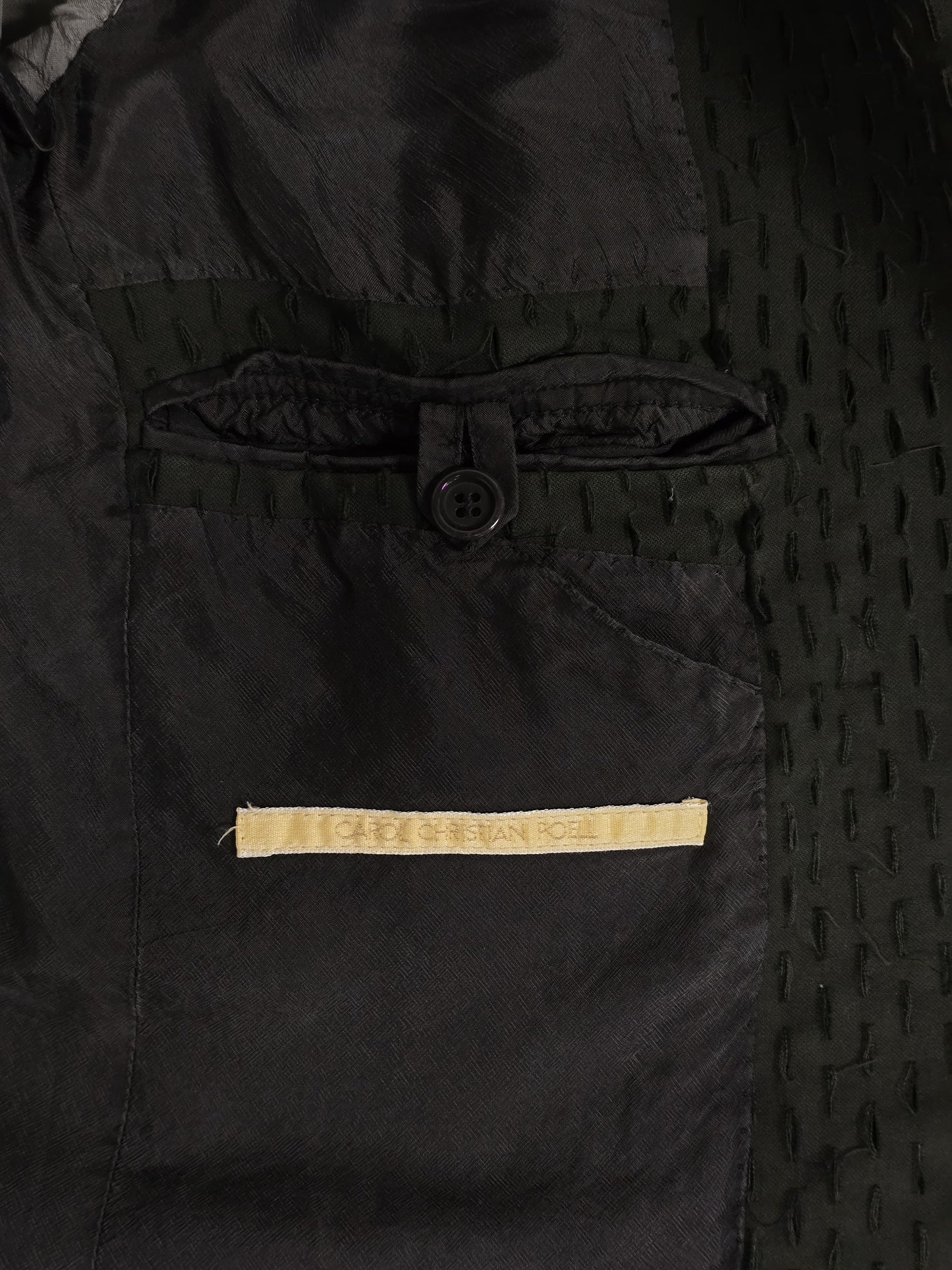 Carol Christian Poell SS02 "Traditional Escape" 'GM1590CUT' Dark Green Cut Out Blazer