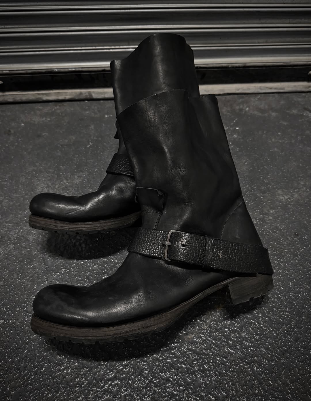 m.a+ by Maurizio Amadei 'S1C31' VA 1.5 Tall Buckle Engineer Boots | Archive Fashion Toronto