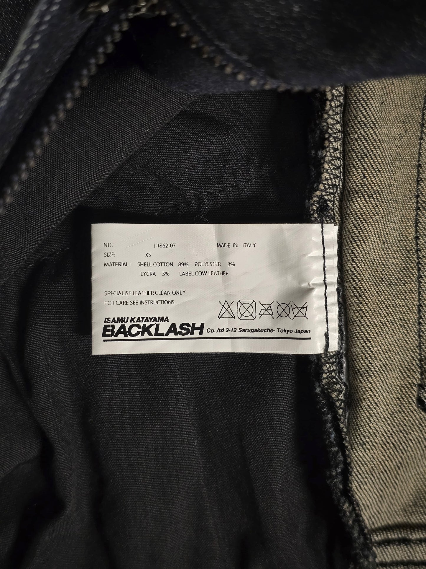 Isamu Katayama "BACKLASH" SS17 Dark Wash Indigo Frayed Split Hem Skinny Denim