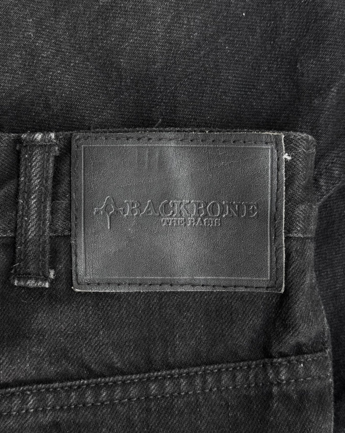 BACKBONE The Basis AW11 Washed Black Flare Denim