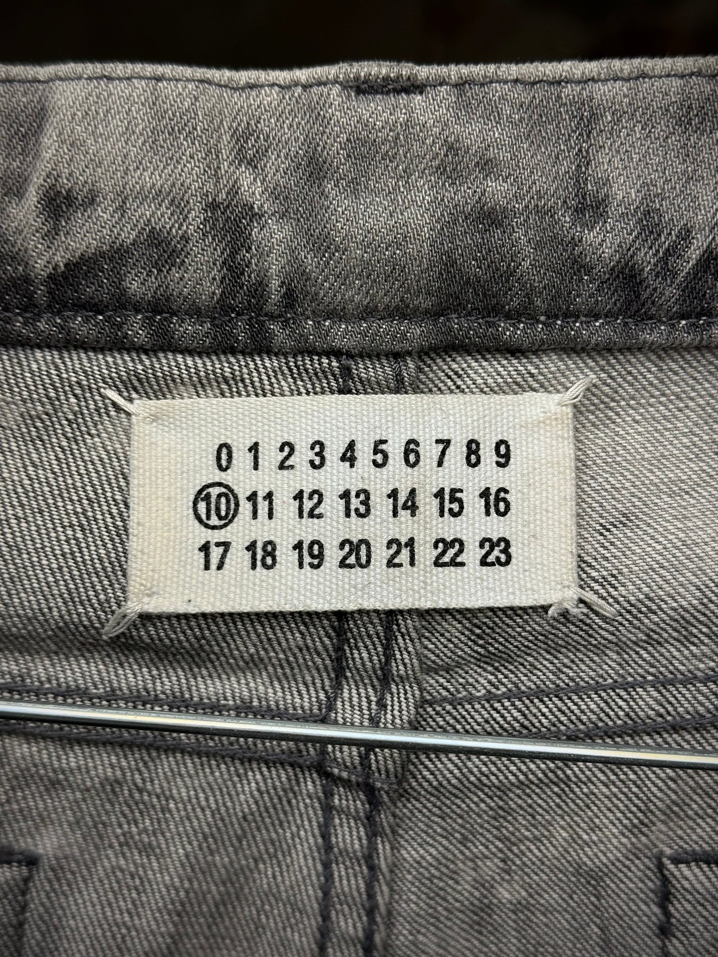 Maison Martin Margiela AW10 Grey Acid Wash Skinny Denim detail | DRIEW GARMENTS