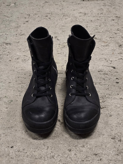 Rick Owens AW12 “MOUNTAIN” Reverse Cow Leather High Top Ramones Sneakers