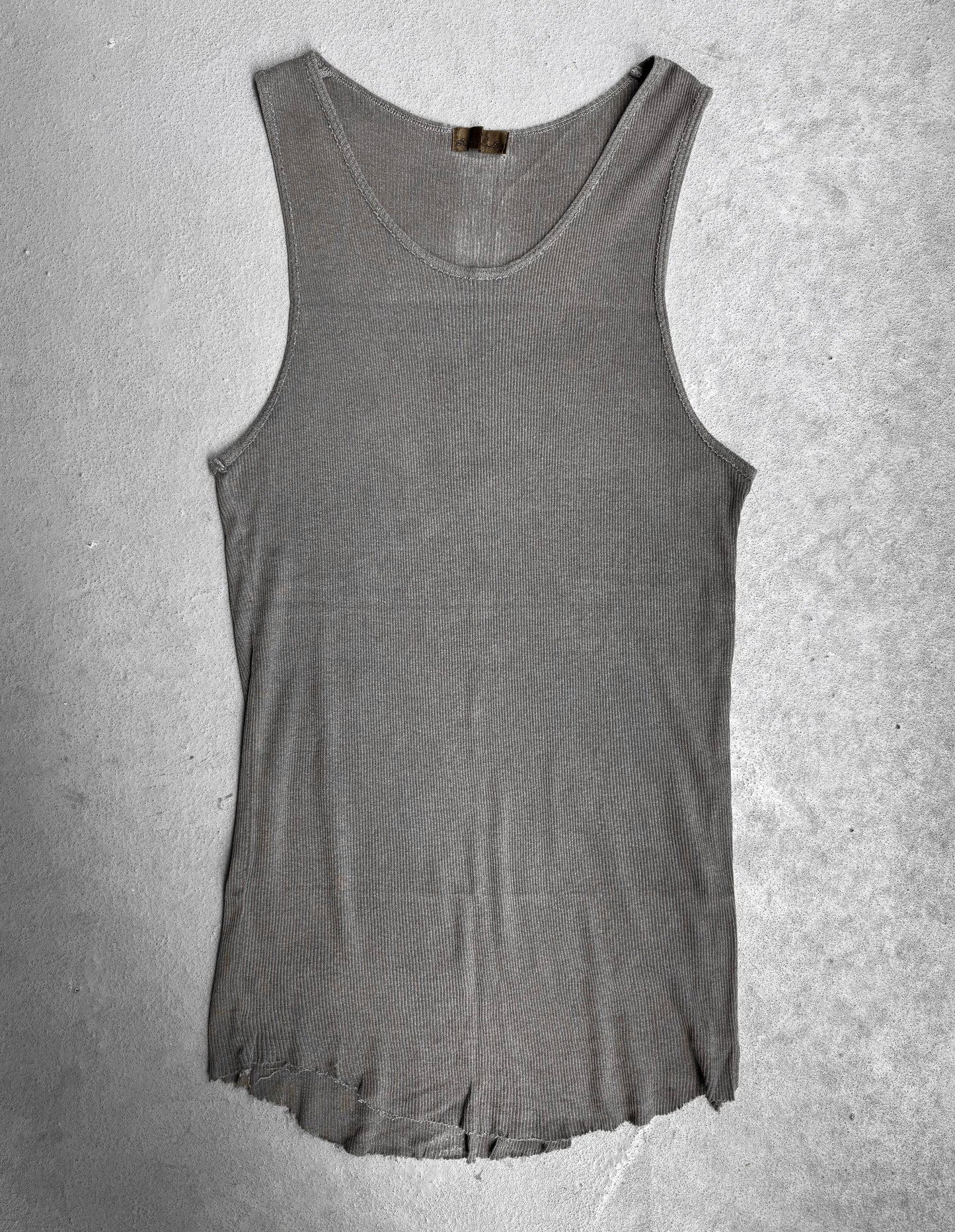 G.O.A Early 00s Frayed Edge Cross Back Tank Top