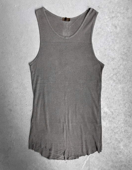 G.O.A Early 00s Frayed Edge Cross Back Tank Top