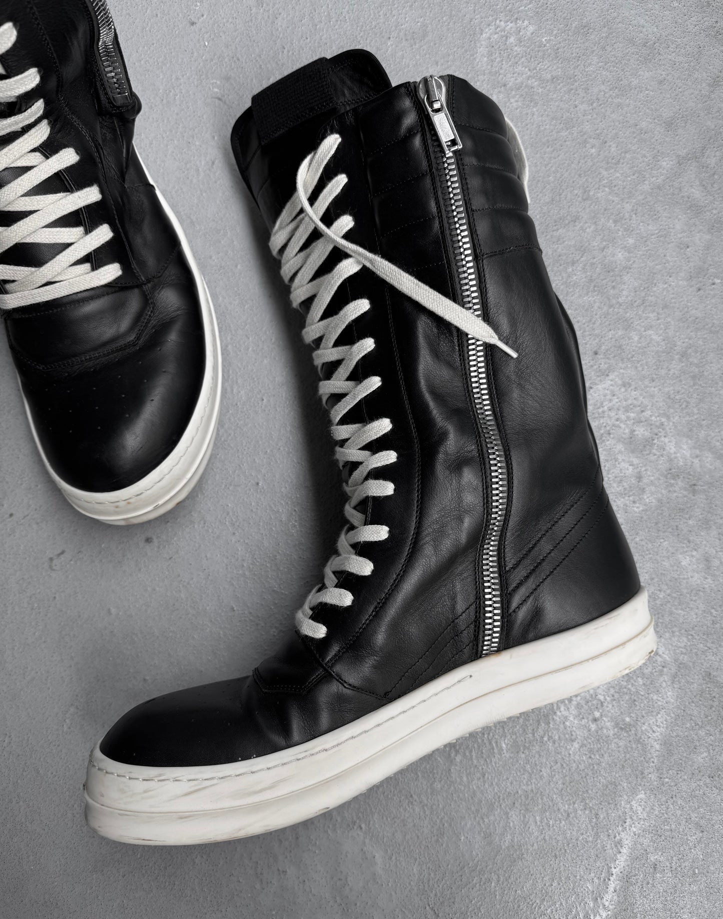 Rick Owens AW21 “GETHSEMANE” Calfskin Leather Cargobasket Sneakers