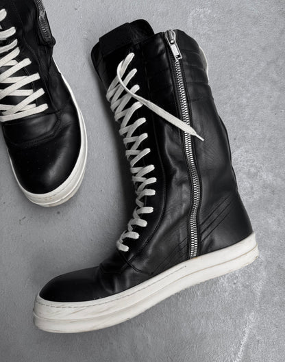 Rick Owens AW21 “GETHSEMANE” Calfskin Leather Cargobasket Sneakers