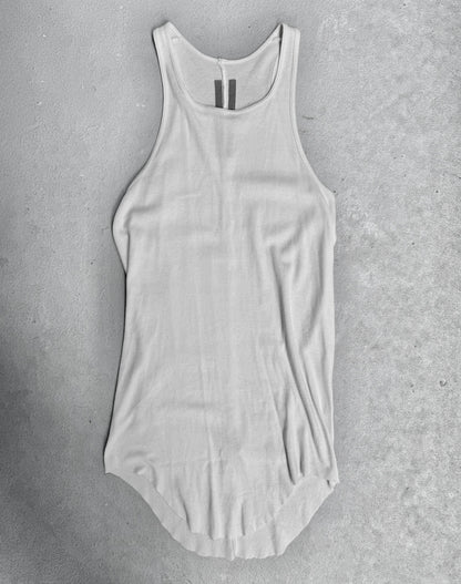 Rick Owens SS18 "DIRT" Natural Raw Hem Tank Top