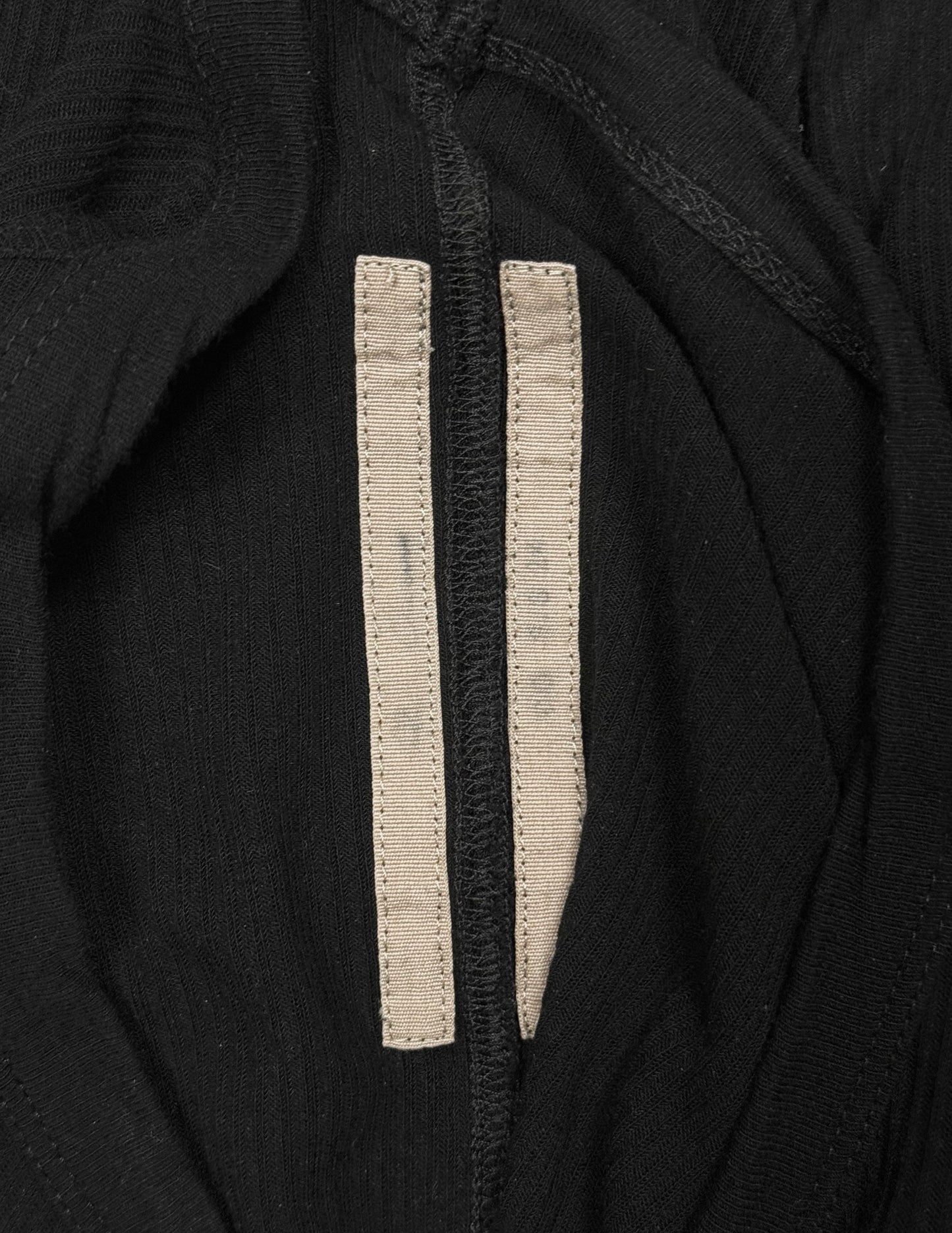 Rick Owens SS24 "LIDO" Sheer Ribbed Frayed Edge Long-sleeves
