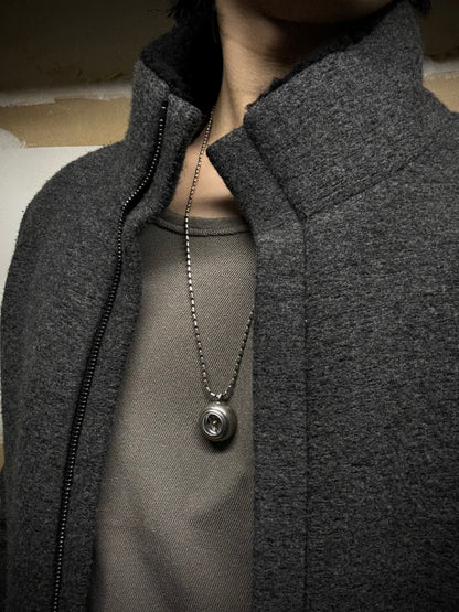 Carol Christian Poell ‘MM/2650’ Silver Compass Ball Pendant Necklace detail | DRIEW GARMENTS