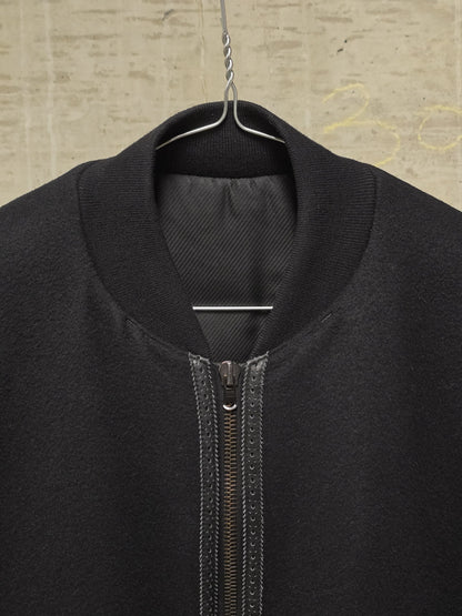 Number (N)ine Wool AW06 "NOIR" Four Leaf Clover Patch Double Layered Bomber Blazer