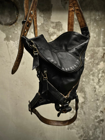 14thAddiction Early 00s Embellished Lamb Leather Belt Pouch detail | DRIEW GARMENTS