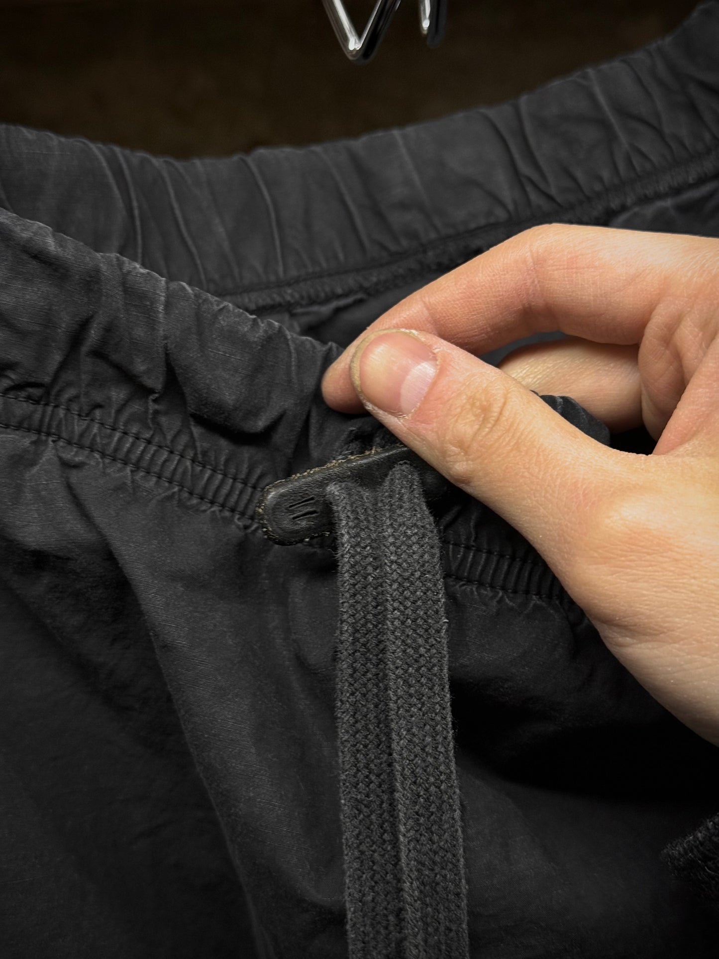 Boris Bidjan Saberi SS18 'P7 F1502M' Black Resin Dyed Drop-crotch Shorts