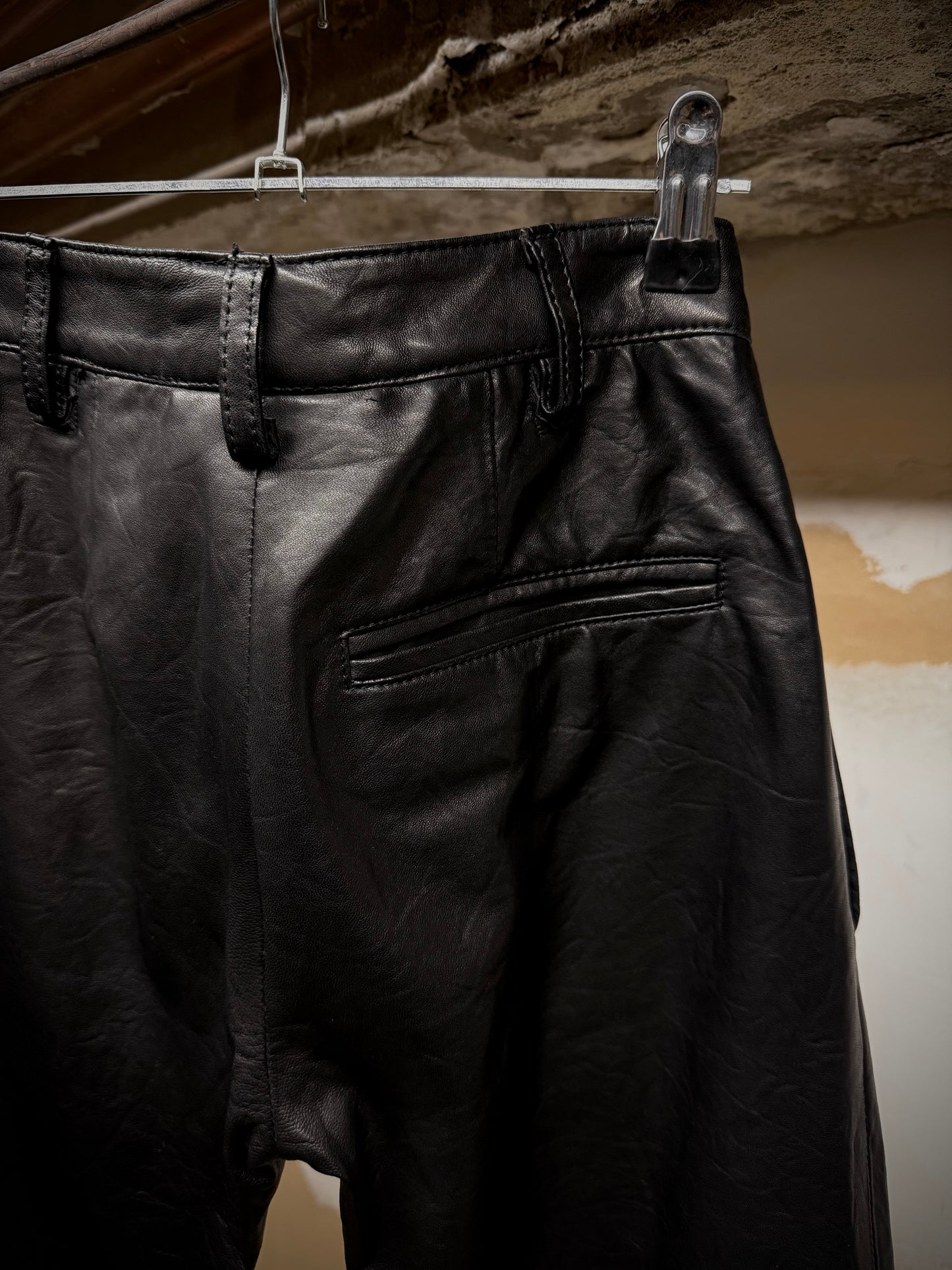 Ann Demeulemeester Early 00s Lambskin Leather Skinny Pants