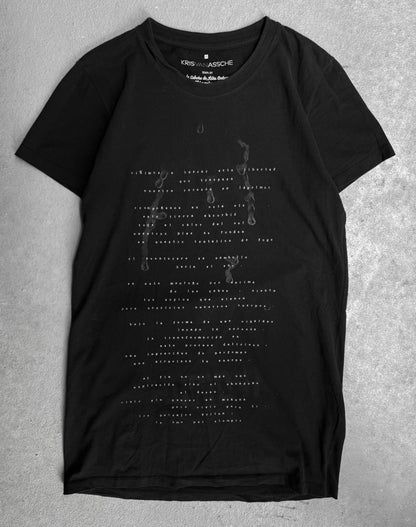 KRISVANASSCHE Early 00s ‘Raindrops Poem’ Graphic T-Shirt