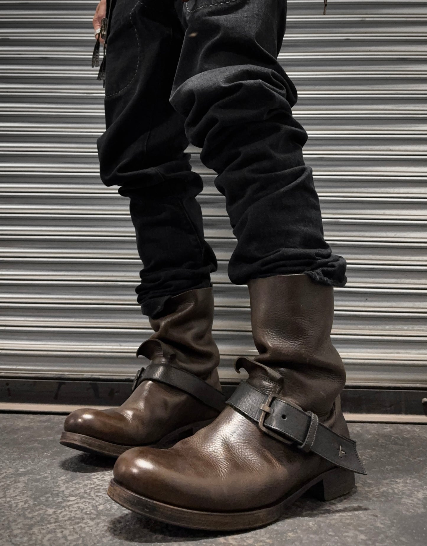 m.a+ by Maurizio Amadei 'S1C31' BI 1.5 Tall Buckle Engineer Boots