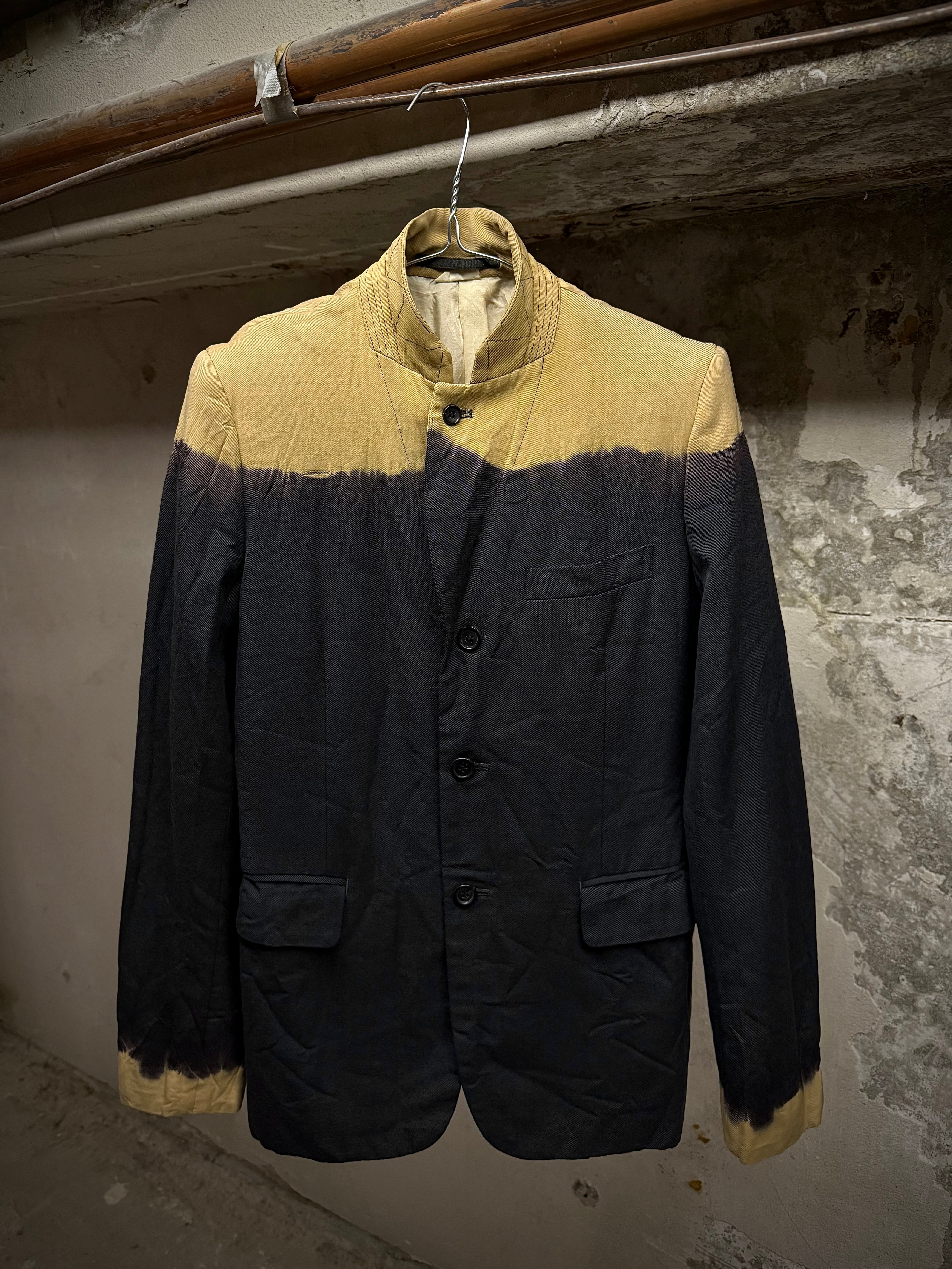 CDG Evergreen AW08 Two Toned Bleached Wool Blazer | DRIEW