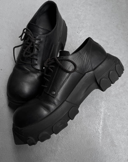 Rick Owens SS24 “LIDO” Bozo Tractor Leather Derbies