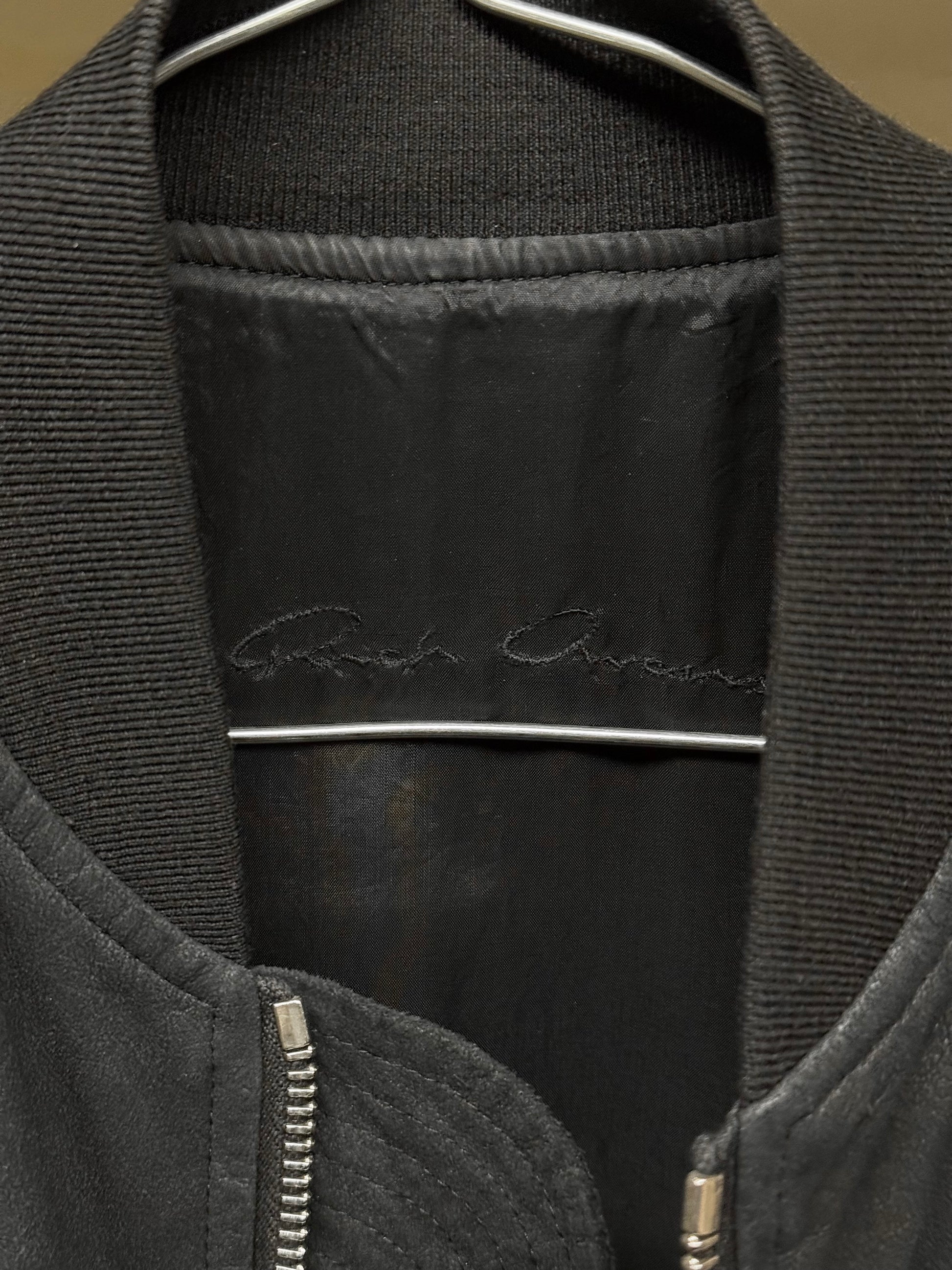 Rick Owens SS14 "VICIOUS" Blistered Lamb Leather Bomber Jacket detail | DRIEW GARMENTS