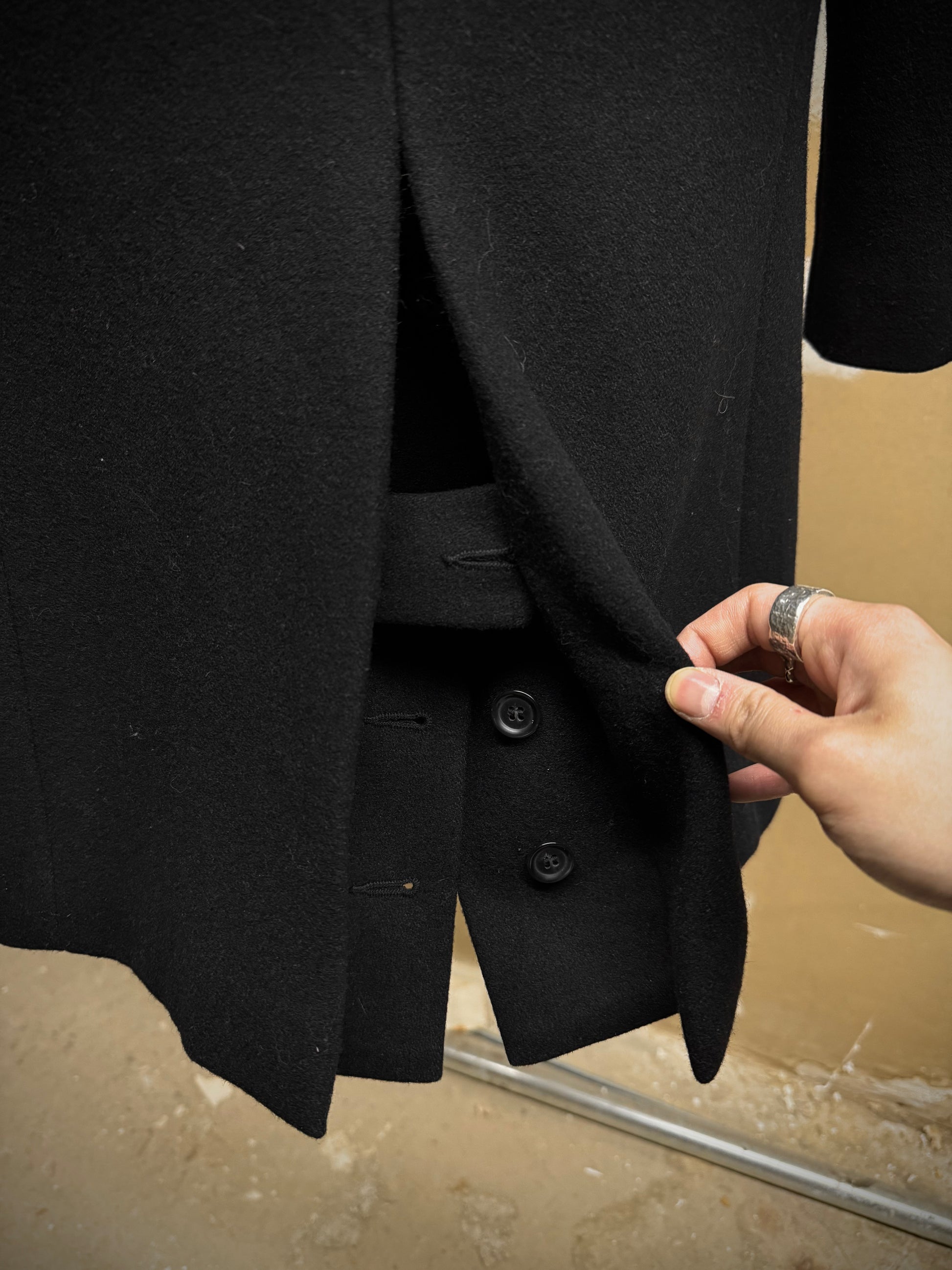 Attachment by Kazuyuki Kumagai Tailored Wool Short Coat detail | DRIEW GARMENTS