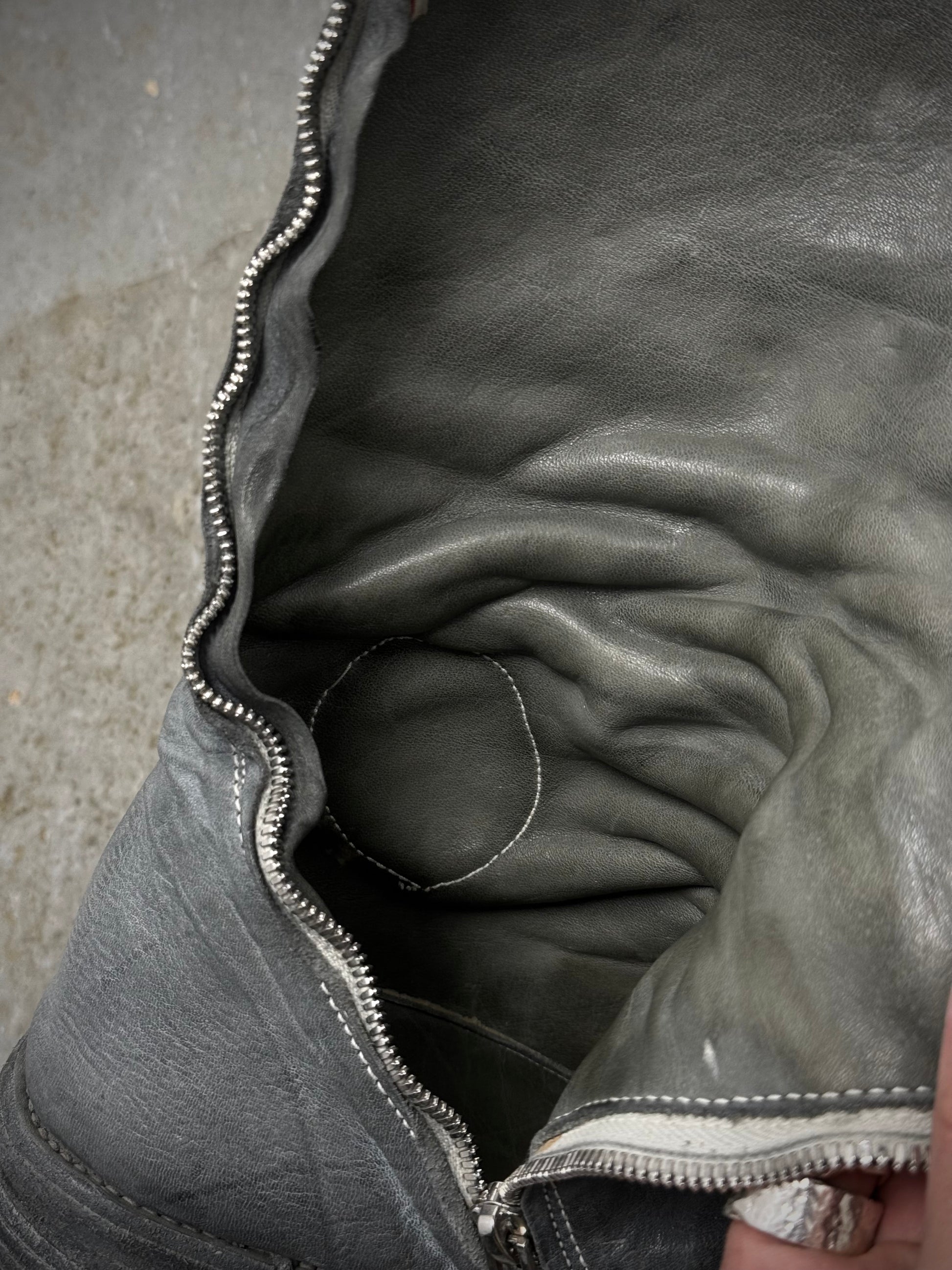 Carol Christian Poell ‘AM/2687P ROOMS-PTC/08’ Titanium Prosthetic Tornado Zip Boots detail | DRIEW GARMENTS
