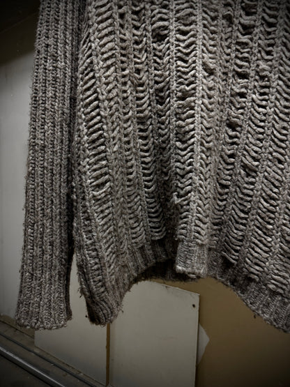 Rick Owens FW18 "SISYPHUS" PEARL Chunky Open Yak Wool Knit detail | DRIEW GARMENTS