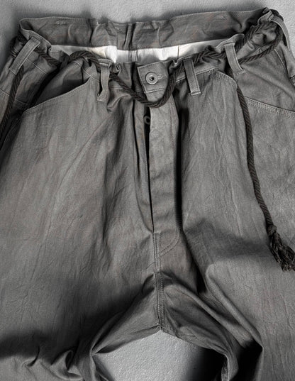 *SAMPLE* Isamu Katayama “BACKLASH” SS17 Light Grey Wide Leg Cotton Pants